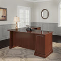 L-Shaped Computer Desk with 3 File Drawers, 2 Box Drawers and Keyboard Tray
