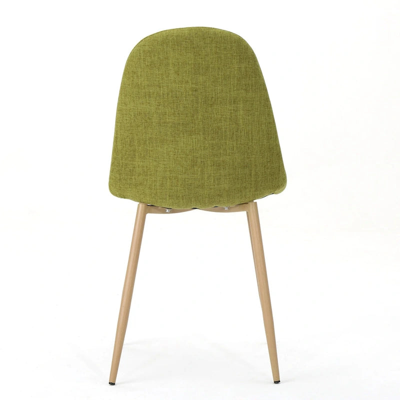 Mid-Century Upholstered Dining Chairs with Iron Legs, Set of 2