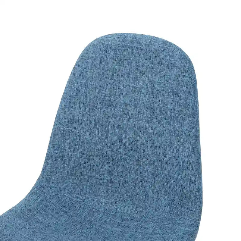 Mid-Century Upholstered Dining Chairs with Iron Legs, Set of 2