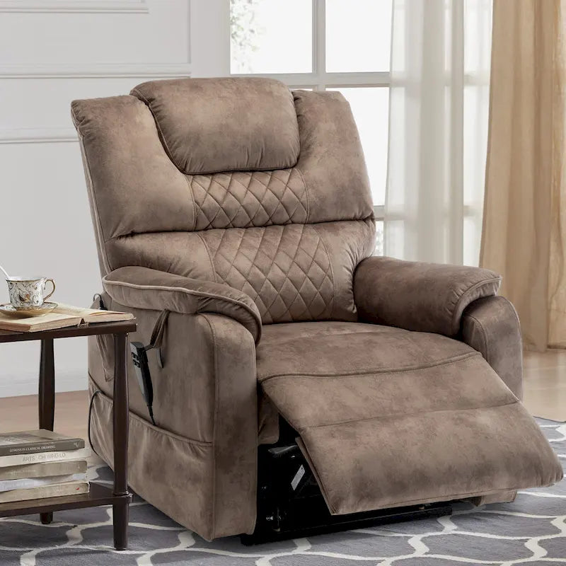 Electric Power Lift Recliner Chair with Heat, Massage and 180-Degree Flat Recline