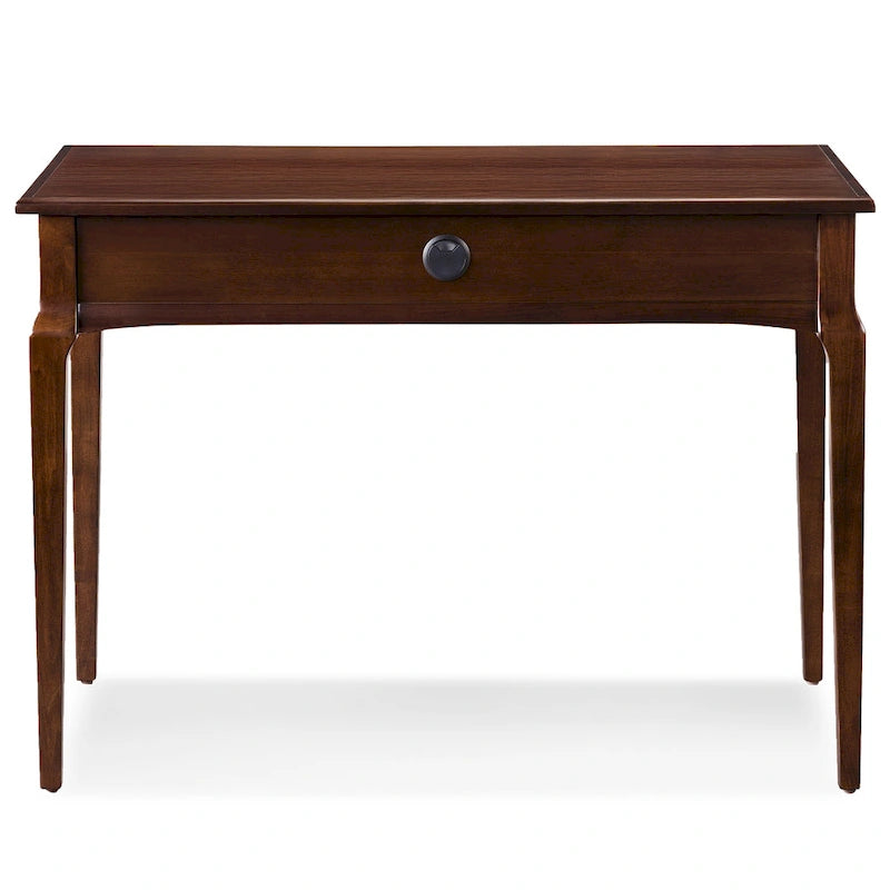 Solid Wood Laptop Writing Desk with Drop Front Keyboard Drawer
