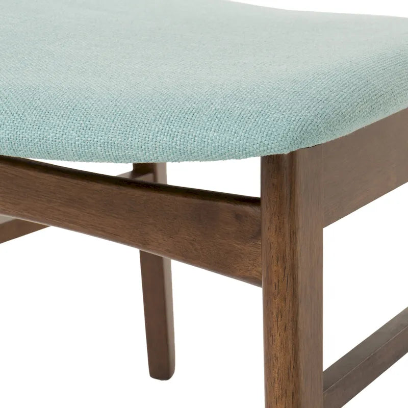 Fabric-Upholstered Wood Dining Chairs with Cushioned Seat, Set of 2