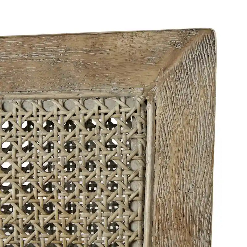 Cane Back Accent Armchair with High-Density Foam Cushion