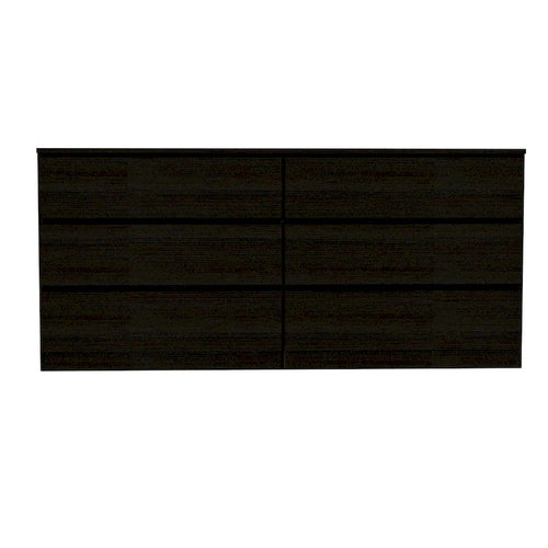 6-Drawer Wide Dresser with Metal Rails and Wall Anchor Kit, 60-Inch