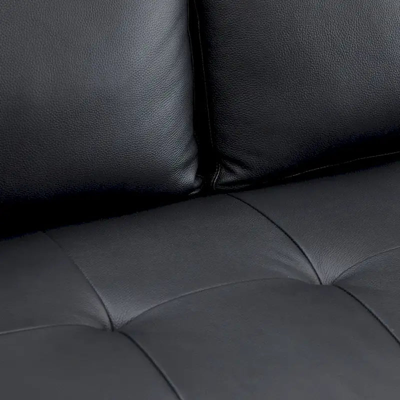 Premium Genuine Leather Accent Chair with High Density Cushions