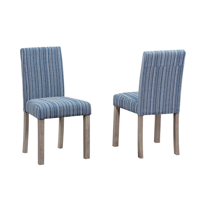 Boucle Upholstered Dining Chairs with Driftwood Legs, Set of 2