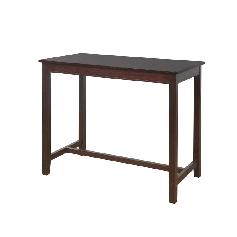 36-Inch Counter Height Pub Table with Solid Rubberwood Base, Seats 4