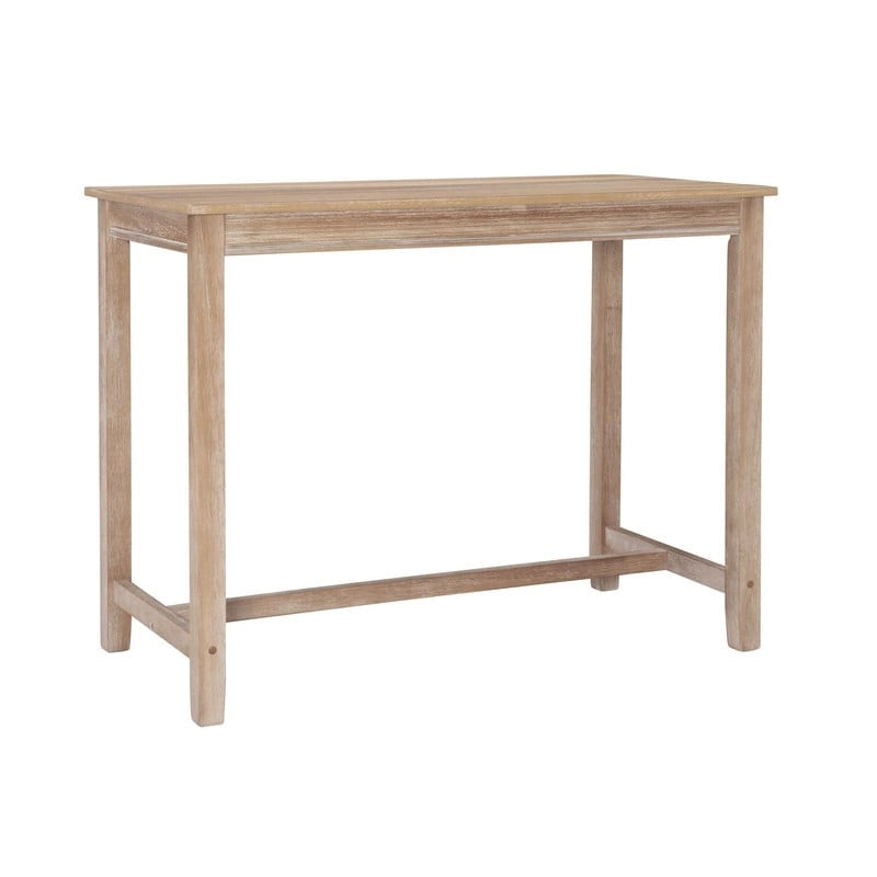 36-Inch Counter Height Pub Table with Solid Rubberwood Base, Seats 4