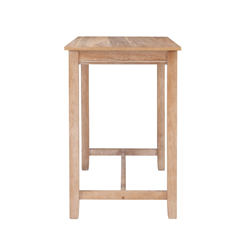 36-Inch Counter Height Pub Table with Solid Rubberwood Base, Seats 4