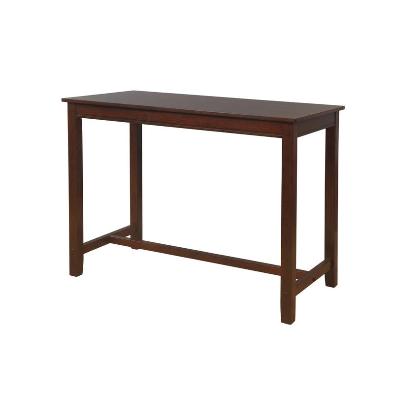 36-Inch Counter Height Pub Table with Solid Rubberwood Base, Seats 4