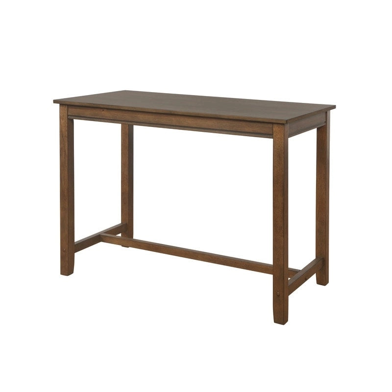 36-Inch Counter Height Pub Table with Solid Rubberwood Base, Seats 4