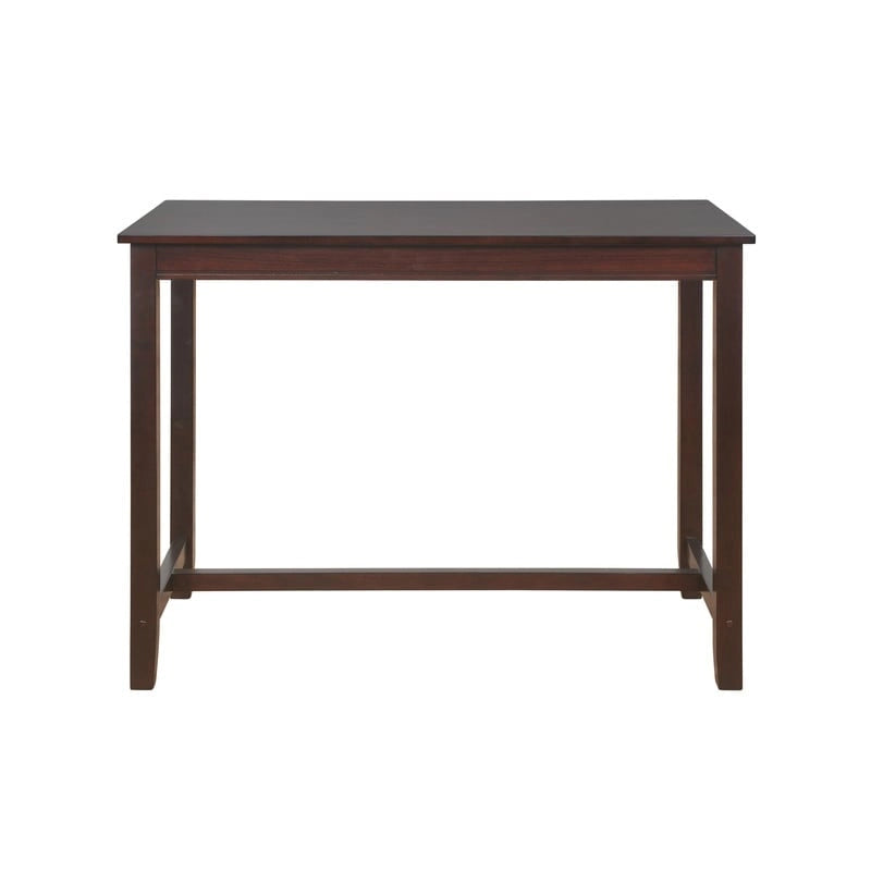 36-Inch Counter Height Pub Table with Solid Rubberwood Base, Seats 4