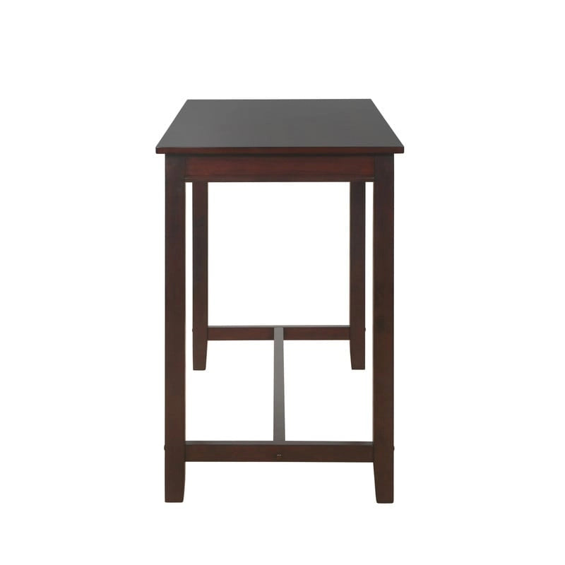 36-Inch Counter Height Pub Table with Solid Rubberwood Base, Seats 4