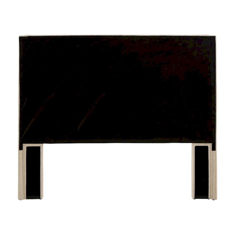 Full Size Wingback Button-Tufted Headboard with Linen Upholstery and Poplar Wood Frame