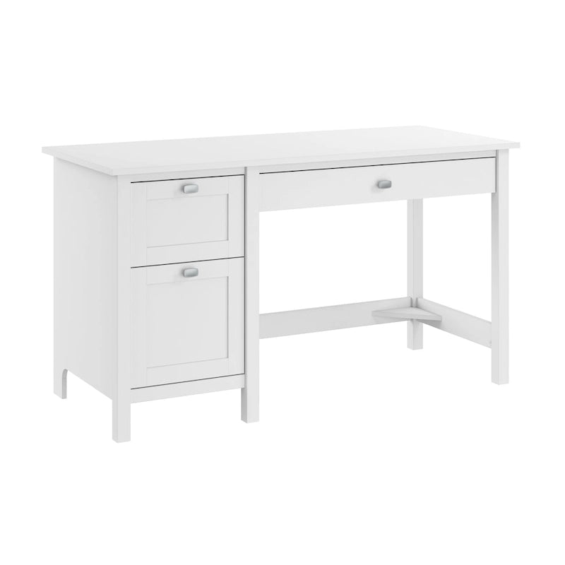 54-Inch Computer Desk with File Drawer, Keyboard Tray, and Box Drawer