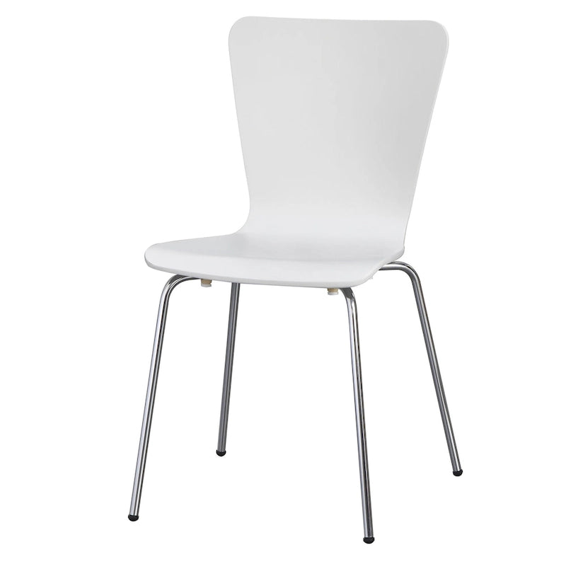 Retro Hourglass Bentwood Chair with Chrome Metal Legs