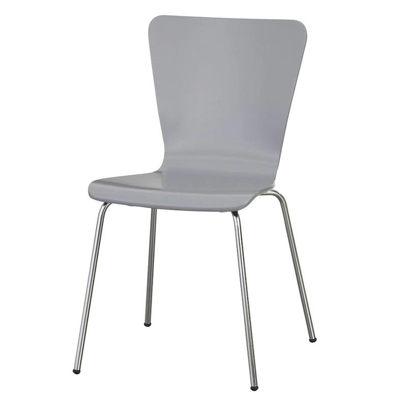 Retro Hourglass Bentwood Chair with Chrome Metal Legs