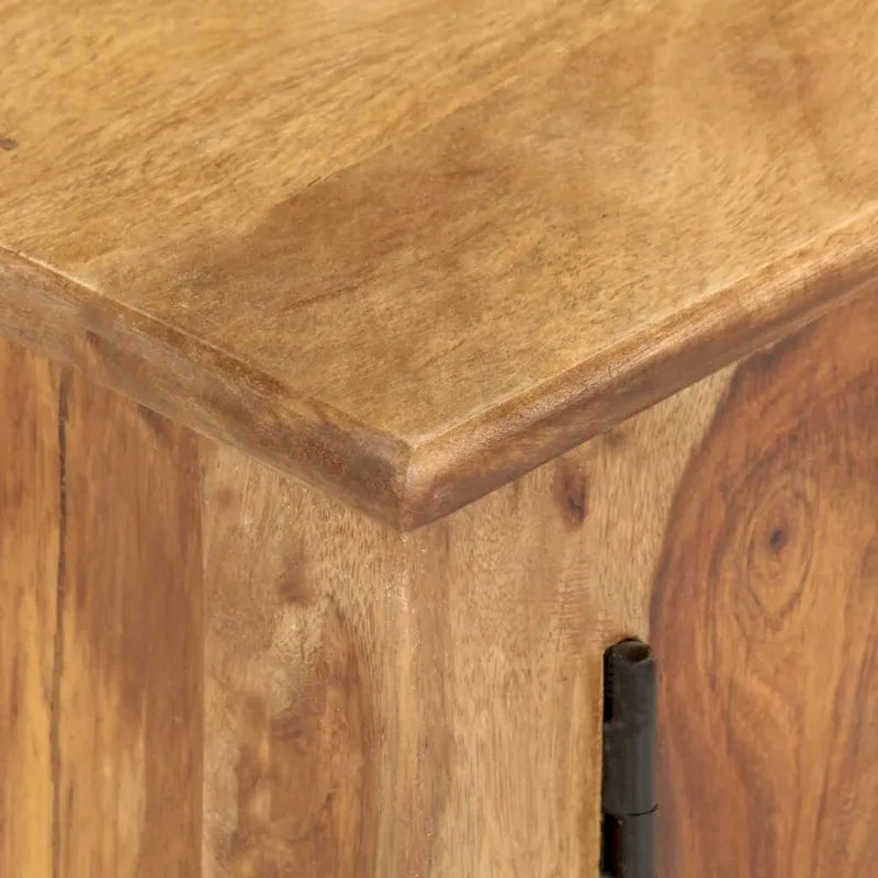 Solid Wood TV Stand with 2 Doors, 1 Drawer and Open Compartment, 45-Inch