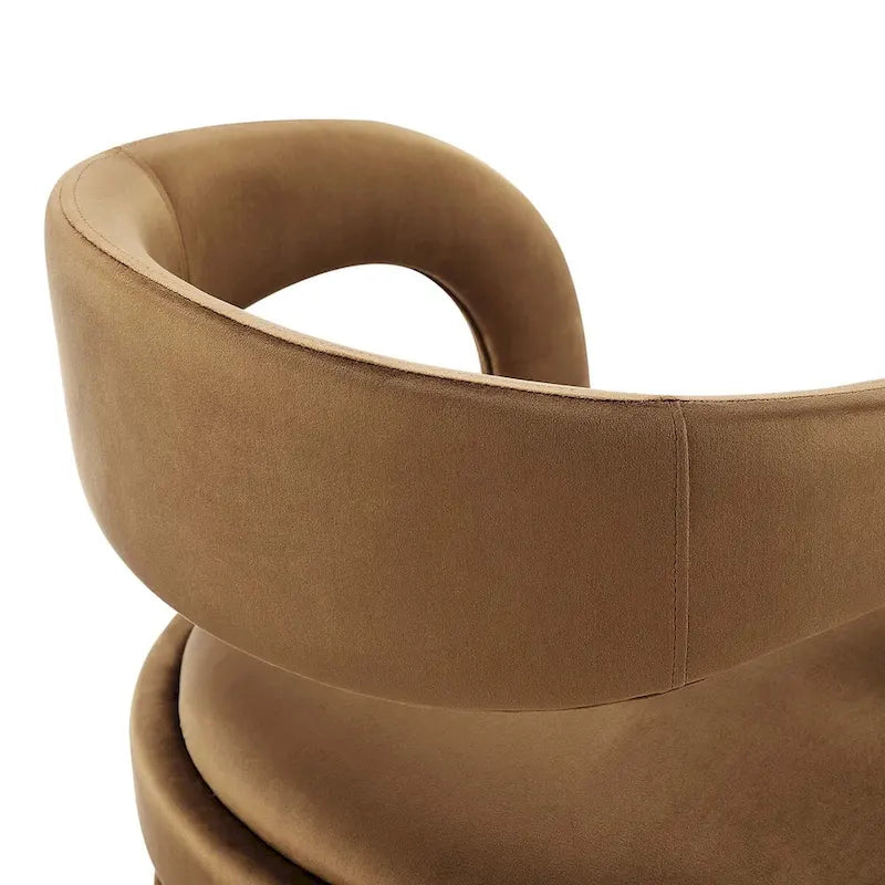 Velvet Counter Stools with Dense Foam Padding, Set of 2