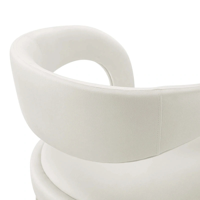 Velvet Counter Stools with Dense Foam Padding, Set of 2