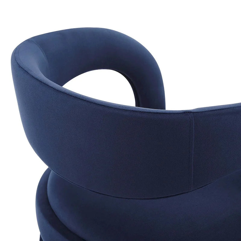 Velvet Counter Stools with Dense Foam Padding, Set of 2