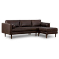 104-Inch Right-Facing Sectional Sofa in Full-Grain Italian Leather with Chaise