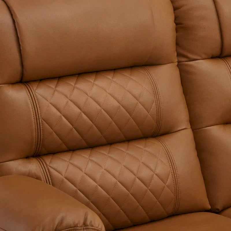 Electric Power Reclining Loveseat with Heat, Vibration Massage, USB Ports and Cup Holders