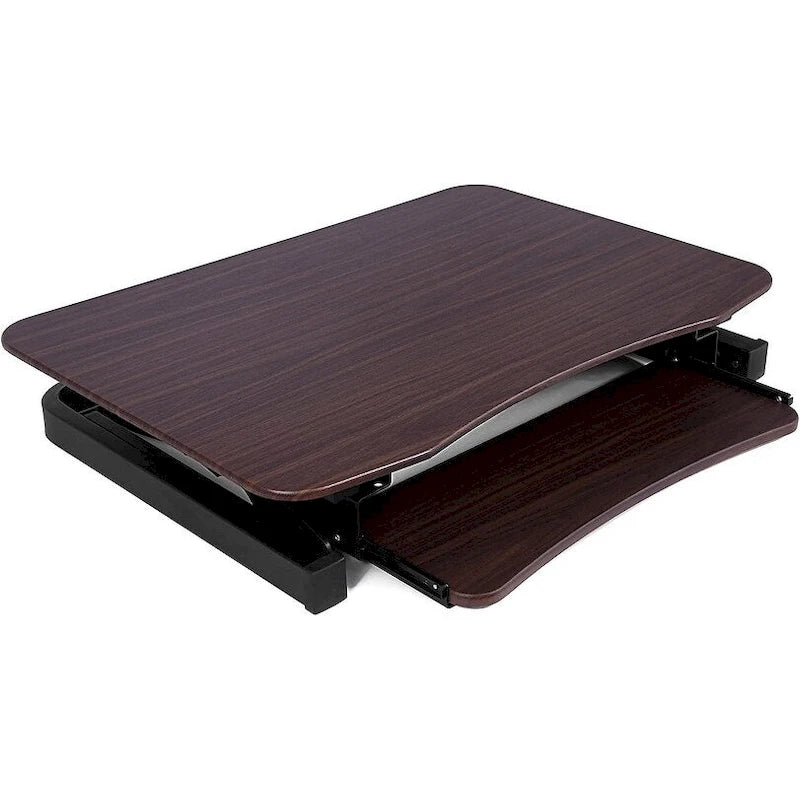 Electric Height Adjustable Sit to Stand Desk Riser with Dual Monitor Support
