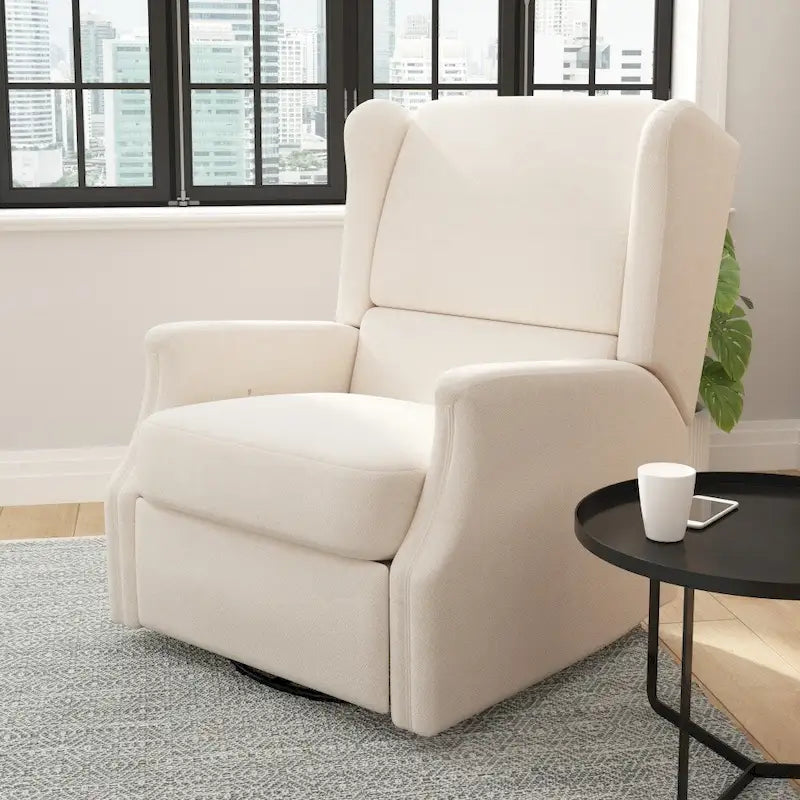 Wingback Manual Recliner Rocking Swivel Glider Chair, 3-Position, 360 Degree