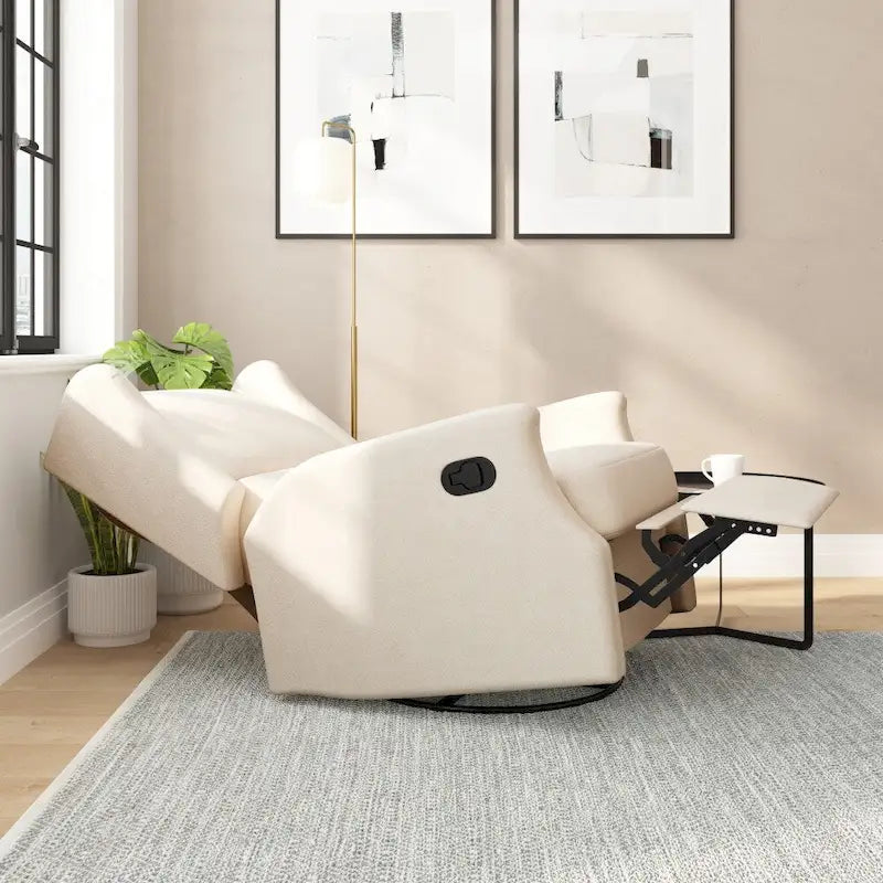 Wingback Manual Recliner Rocking Swivel Glider Chair, 3-Position, 360 Degree