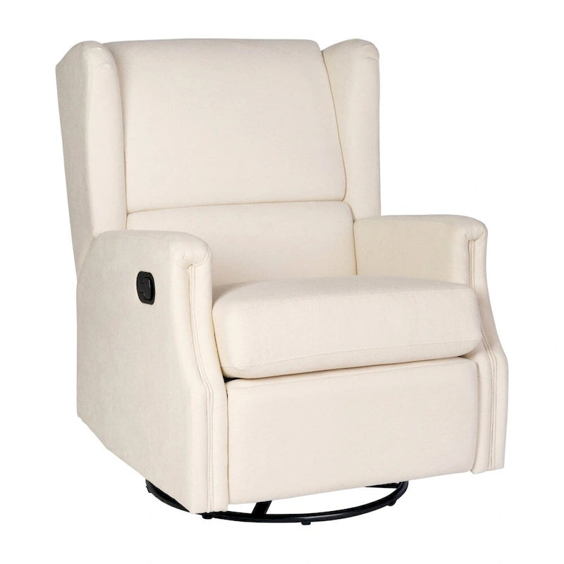 Wingback Manual Recliner Rocking Swivel Glider Chair, 3-Position, 360 Degree