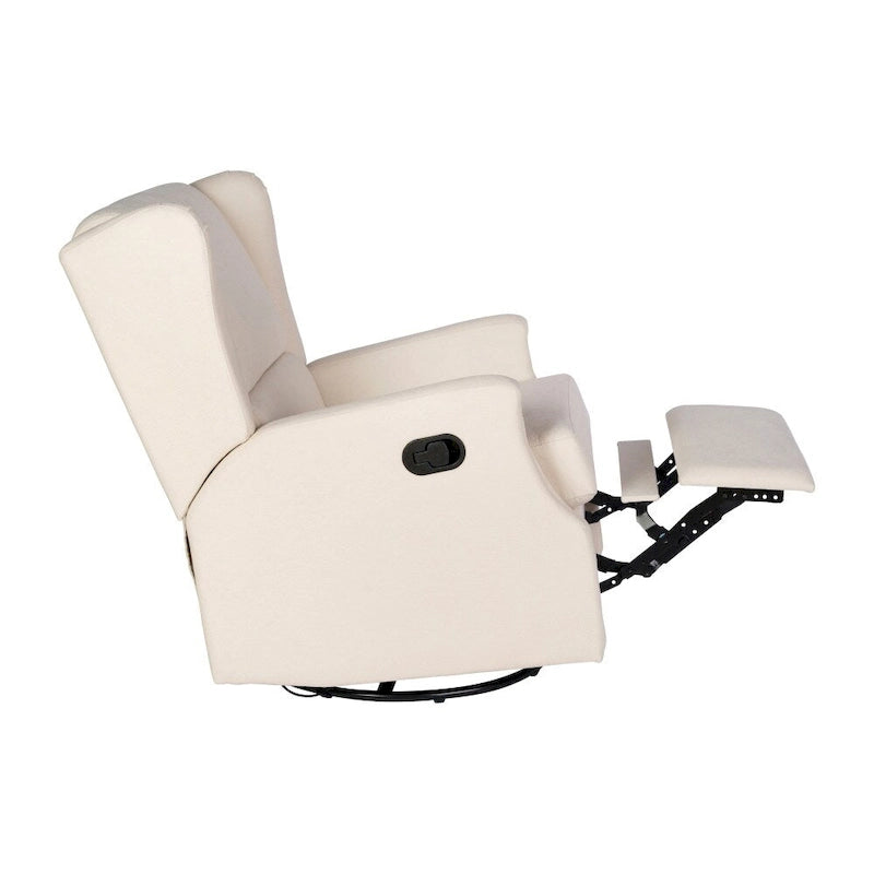 Wingback Manual Recliner Rocking Swivel Glider Chair, 3-Position, 360 Degree