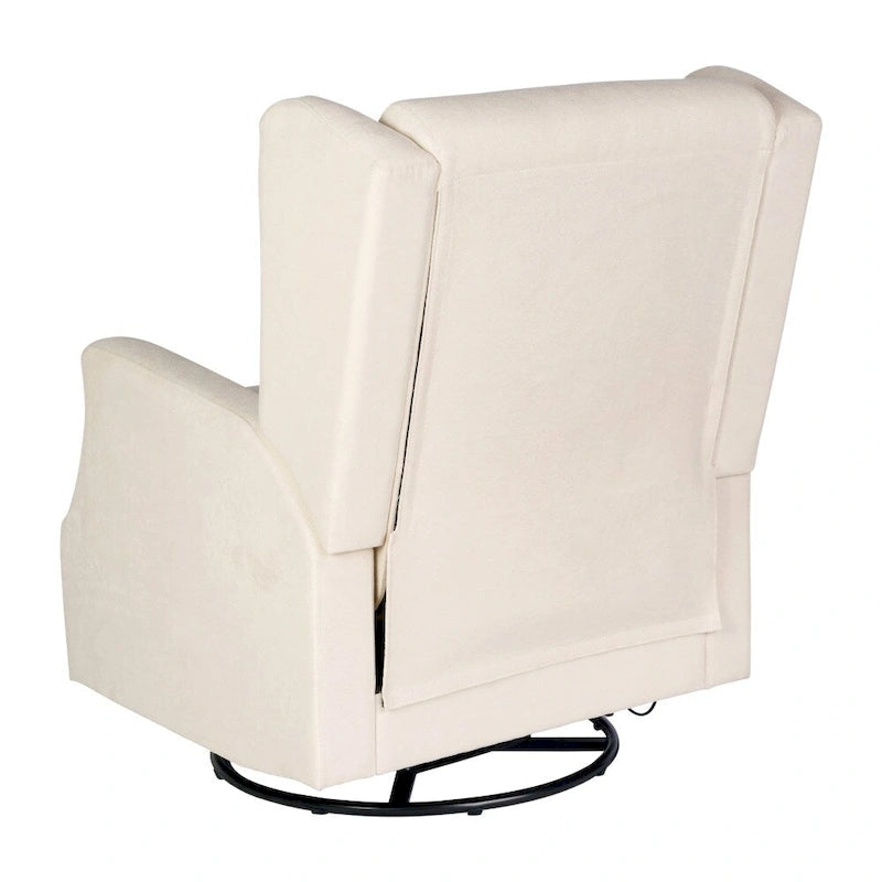 Wingback Manual Recliner Rocking Swivel Glider Chair, 3-Position, 360 Degree