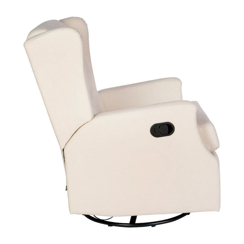 Wingback Manual Recliner Rocking Swivel Glider Chair, 3-Position, 360 Degree