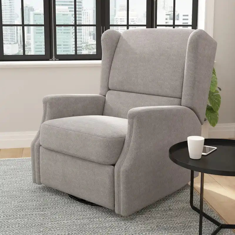 Wingback Manual Recliner Rocking Swivel Glider Chair, 3-Position, 360 Degree