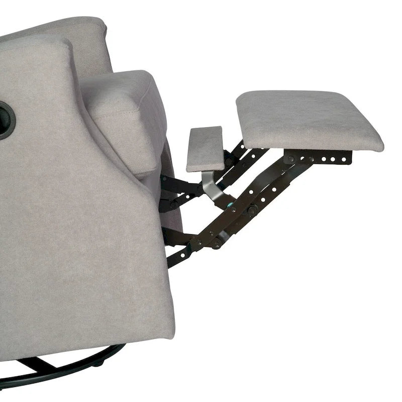 Wingback Manual Recliner Rocking Swivel Glider Chair, 3-Position, 360 Degree