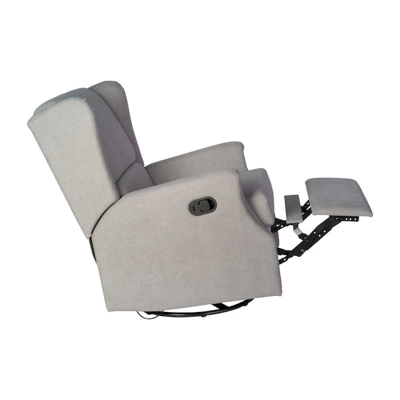 Wingback Manual Recliner Rocking Swivel Glider Chair, 3-Position, 360 Degree