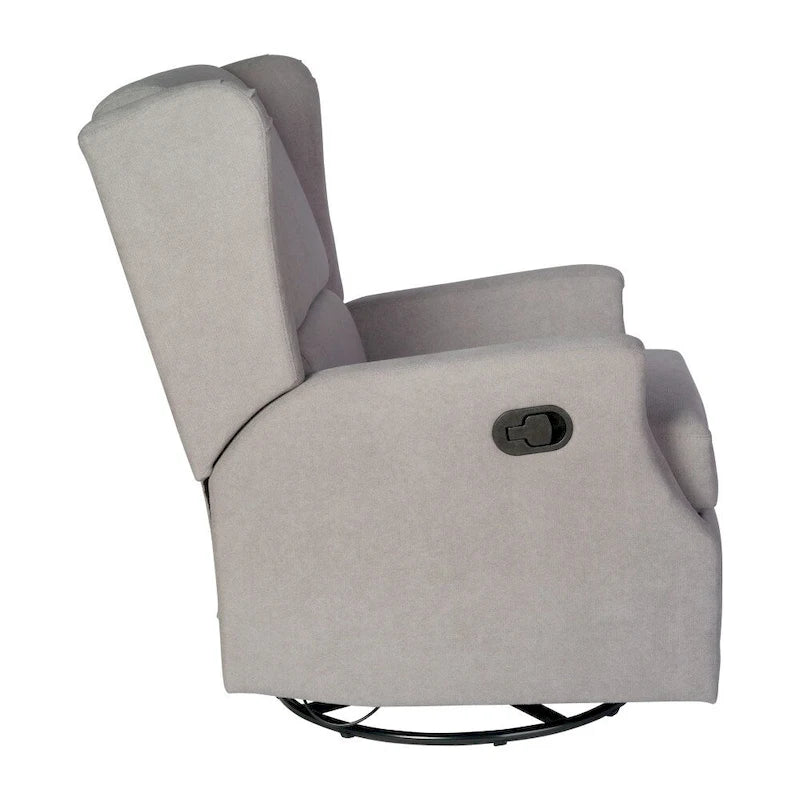 Wingback Manual Recliner Rocking Swivel Glider Chair, 3-Position, 360 Degree