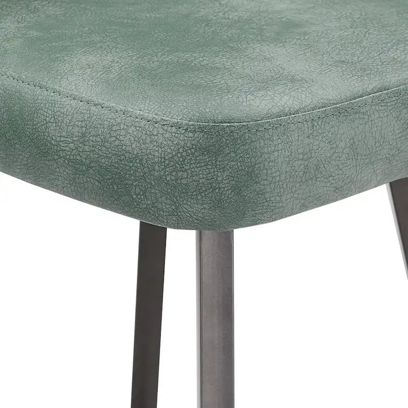 Retro Upholstered Dining Chairs with Half-Circle Cutout Back, Set of 2