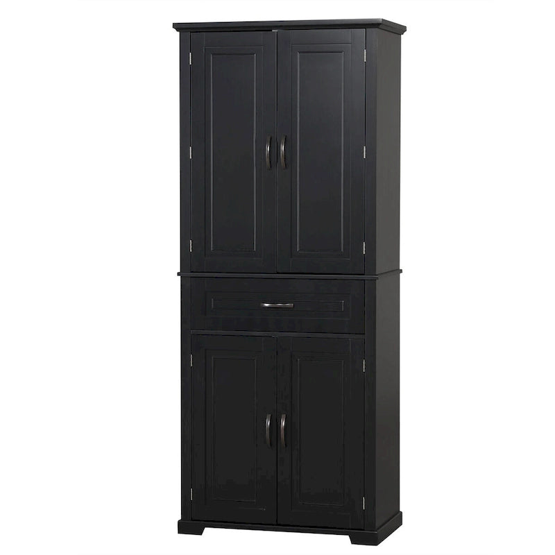 Tall Bathroom Storage Cabinet with 4 Doors, 1 Drawer and Adjustable Shelf