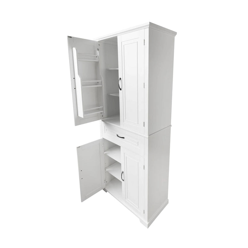 Tall Bathroom Storage Cabinet with 4 Doors, 1 Drawer and Adjustable Shelf