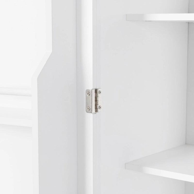 Tall Bathroom Storage Cabinet with 4 Doors, 1 Drawer and Adjustable Shelf