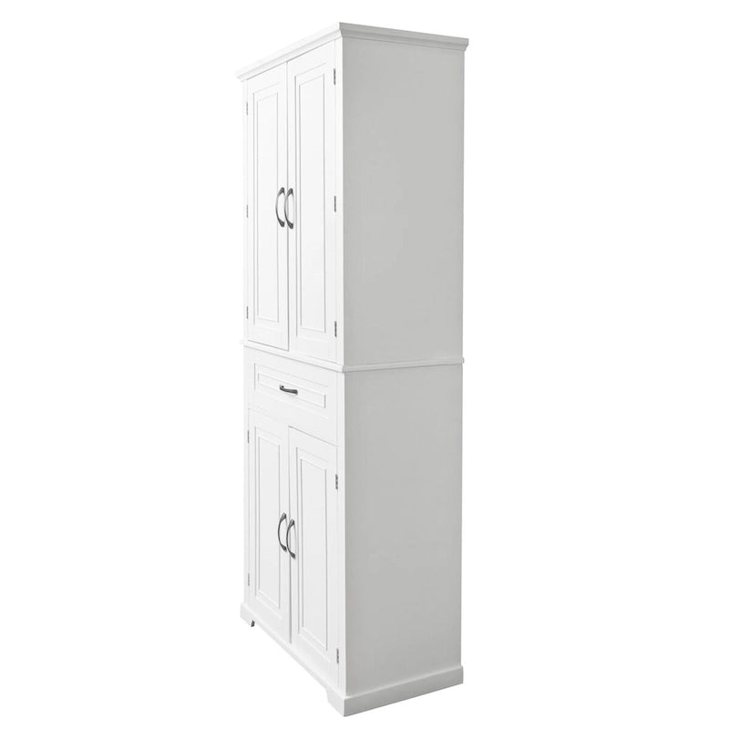 Tall Bathroom Storage Cabinet with 4 Doors, 1 Drawer and Adjustable Shelf
