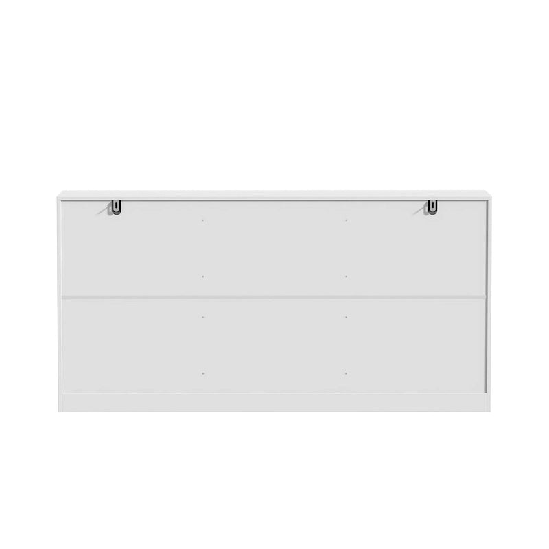 6-Drawer Dresser with Arch-Front Drawers, White Finish, 63-Inch Wide